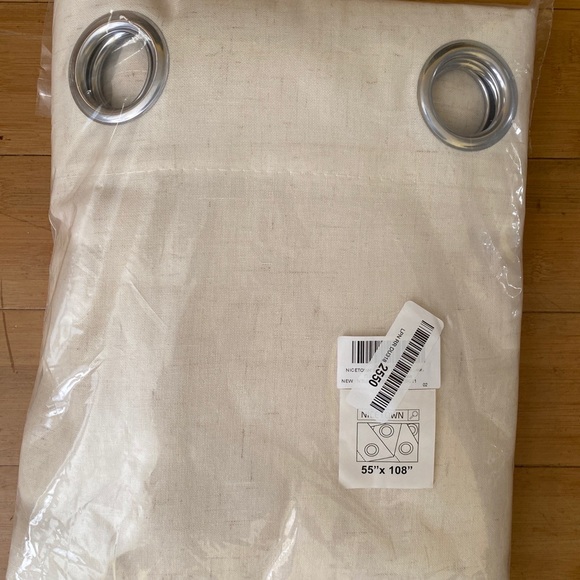 New Nicetown Off White Linen Blend Curtains 58” x 108” 2 Panels - Picture 4 of 4